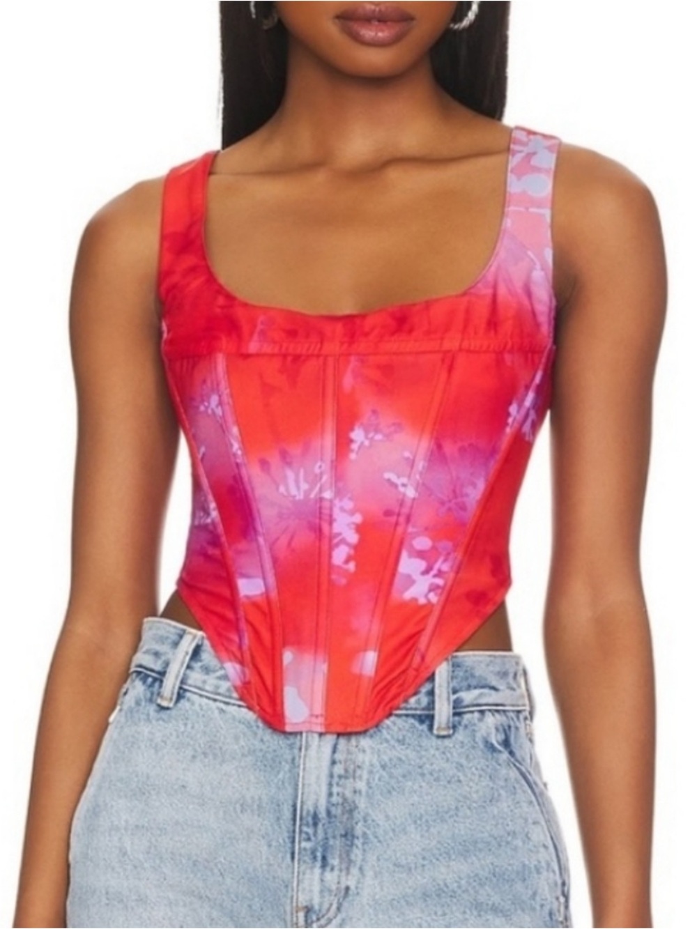 Miaou Campbell Mudd Rouge Red Crop Top New With Tags Size XS NEW NWT